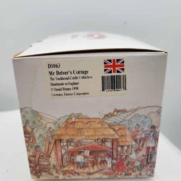 Vintage David Winter Cottages Lot of 2 THE FALCONRY & MR. DELVER'S COTTAGE - Picture 16 of 16